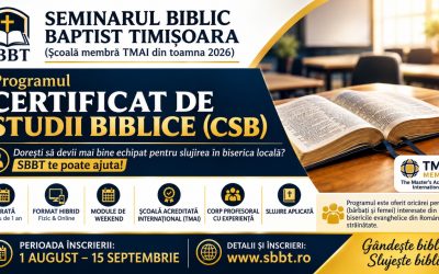 NOU!!! Programul Certificat de Studii Biblice – Ianuarie 2027